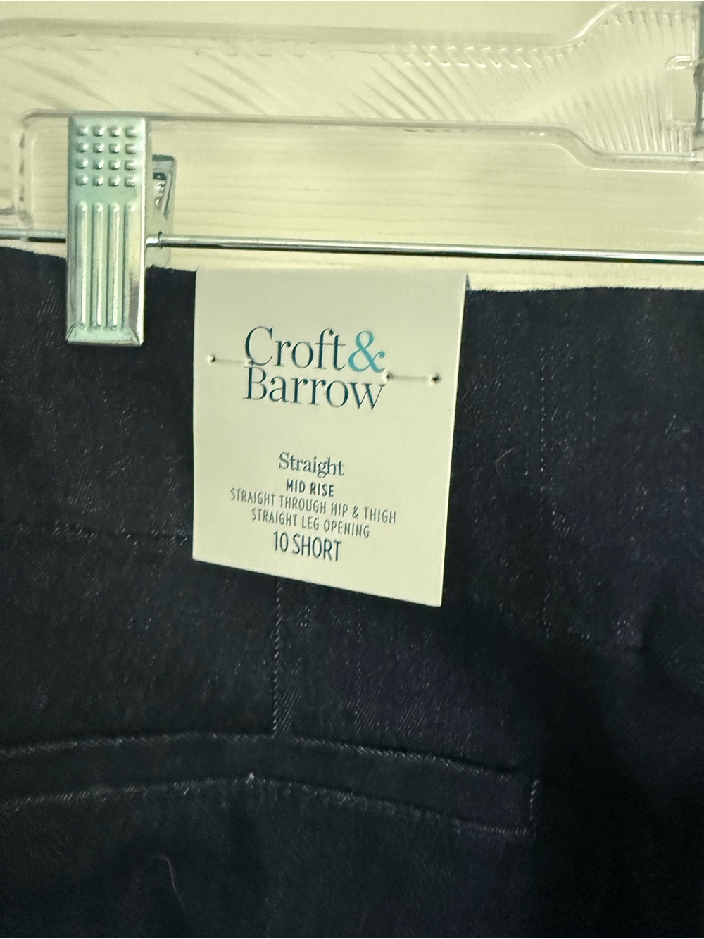 Croft & Barrow Classic Dark Denim Wash Straight-Leg Capris 10 Short - Picture 4 of 4